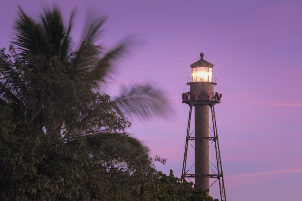 Sanibel Lighthouse - Point Ybel Light.  Sanibel, Florida, USA.